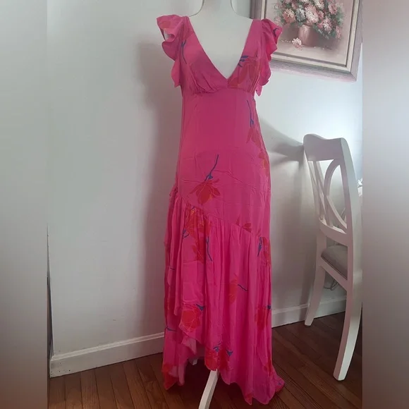 Free people hot pink maxi dress. Free people hot pink maxi dress.